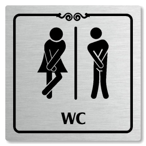 WC společné, 80x80mm, stříbrná, Texas